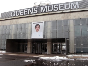 The renovated Queens Museum, seen from back entrance, now identical to the remodeled front, creating an open, well-lit interior (Photo courtesy of Brian Zegeer)